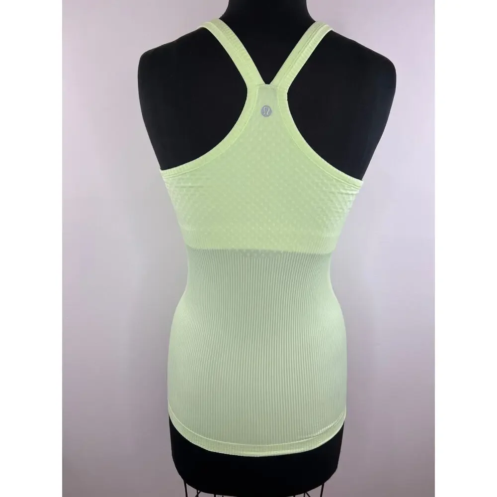 Lululemon Light Green Scoop Neck Racerback Athletic Ebb Tank Top Yoga Workout 8